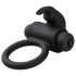 EasyToys Bunny - vibracijski prsten za penis (crni)
