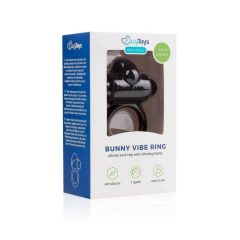 EasyToys Bunny - vibrirajući prsten za penis (crni)