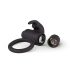 EasyToys Bunny - vibracijski prsten za penis (crni)