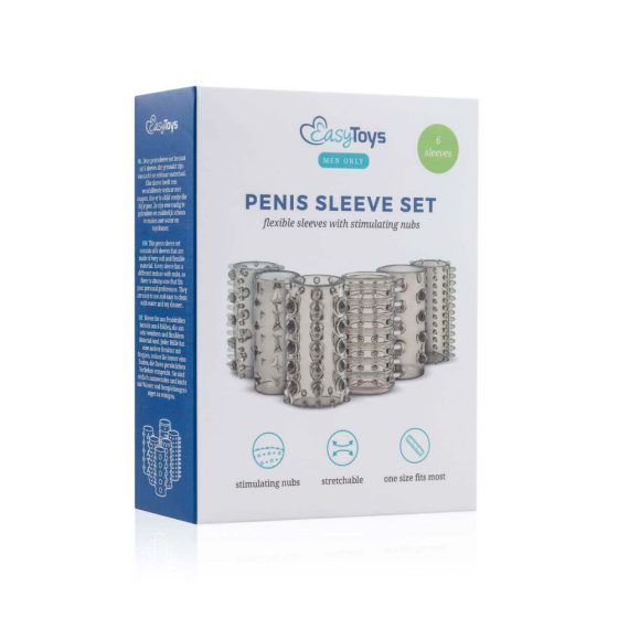Easytoys Penis Sleeve - set rukava za penis - dim (6 kom)