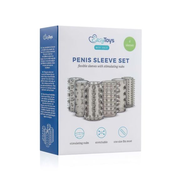 Easytoys Penis Navlaka - set sivih rukava (6 kom)