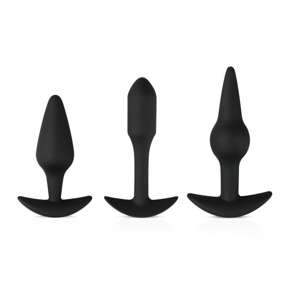 Easytoys Pleasure Kit - Raznolik set analnih čepova (crni)