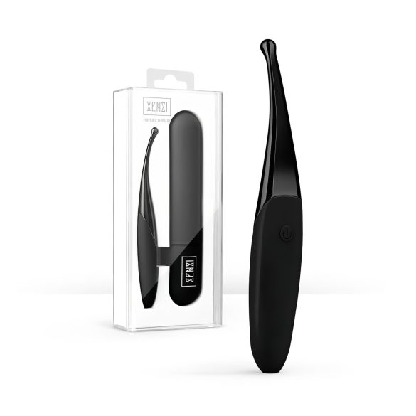 Senzi - vodootporni klitoralni vibrator s baterijom (crni)