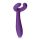 Easytoys Couple - punjivi, vodootporni parni vibrator (ljubičasti)