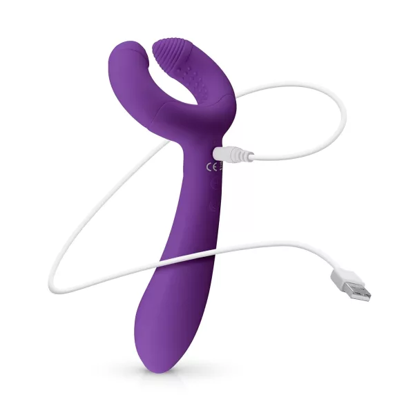 Easytoys - vibrator za parove - punjivi, vodootporan - ljubičasta