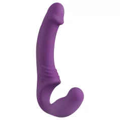   Easytoys - vibrirajući strap-on bez remena na baterije - ljubičasti