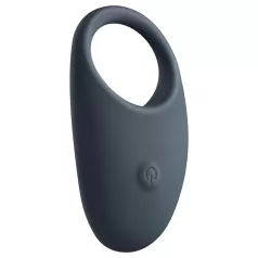   Boners - vibrirajući penis prsten - vodootporan, punjiv - siva