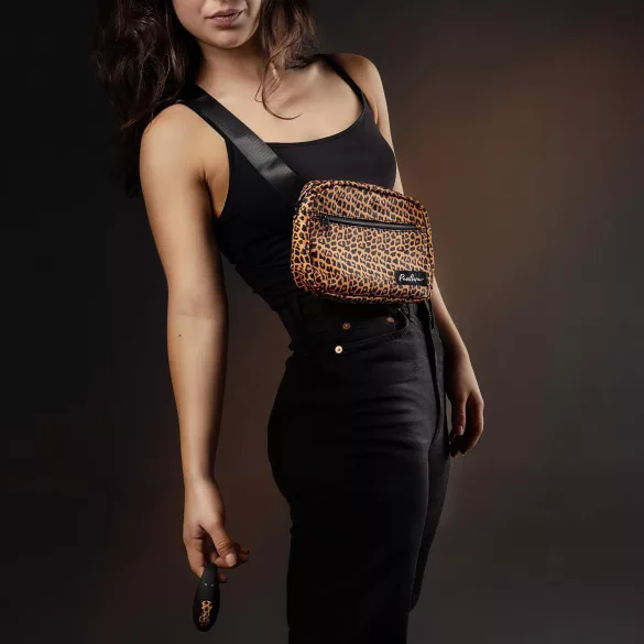 Panthra Zuna - vibrator za parove na punjenje - vodootporan - leopard/crna