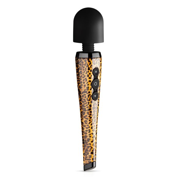 Panthra Shaka Wand - masažer vibrator na baterije - leopard/crna