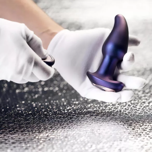 Hueman Asteroid - rotirajući analni vibrator s perlicama - ljubičasti