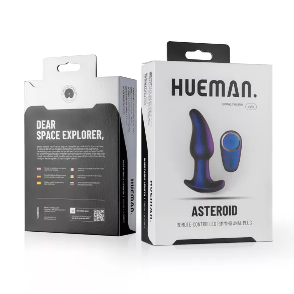 Hueman Asteroid - rotirajući analni vibrator s perlicama - ljubičasti