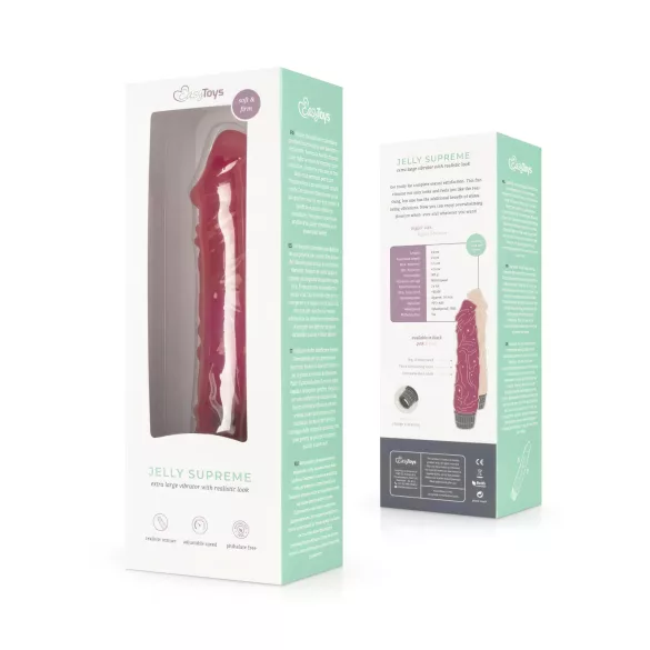 Easytoys Jelly Supreme - realistični vibrator - pink