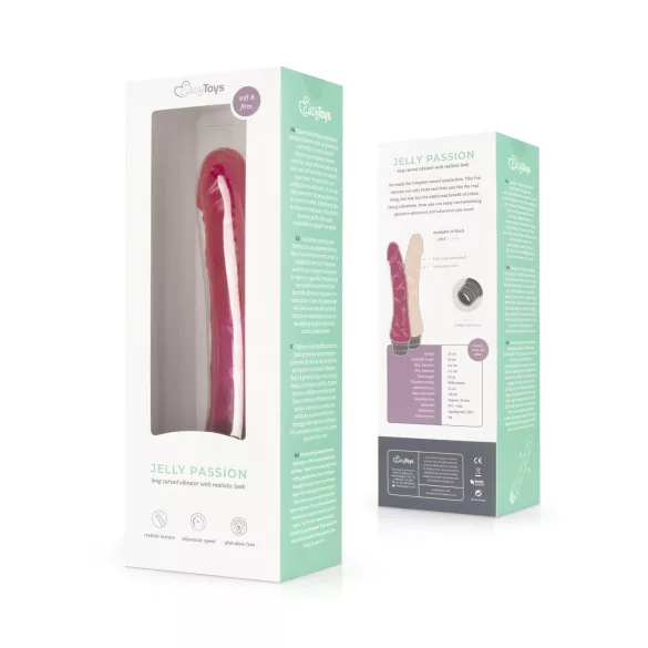 Easytoys Jelly Passion - realistični vibrator - pink