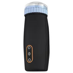   CRUIZR CM05 - masturbator s potiskom i usisavanjem - crna/plava - punjivi