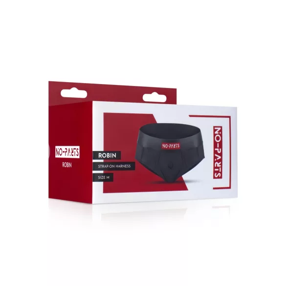 No-Parts Robin - strap-on gaćice - crne - S