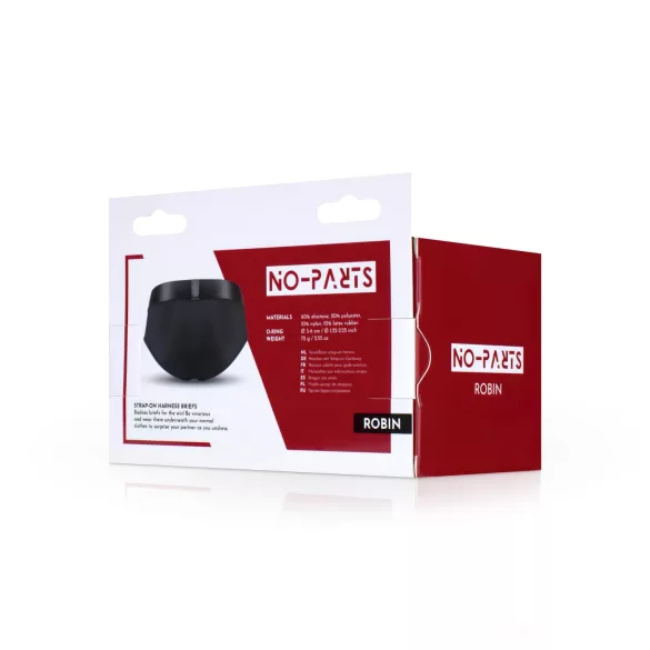 No-Parts Robin - strap-on gaćice - crne - L