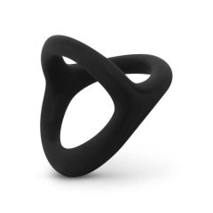   Easytoys Desire Ring - savitljivi prsten za penis i testise (crni)