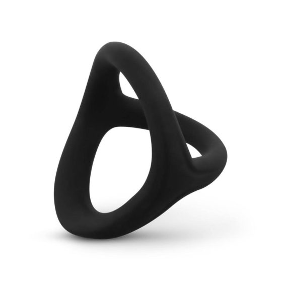 Easytoys Desire Ring - savitljivi prsten za penis i testise (crni)