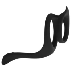   Easytoys - Prsten za penis i testise - fleksibilni silikon - crni