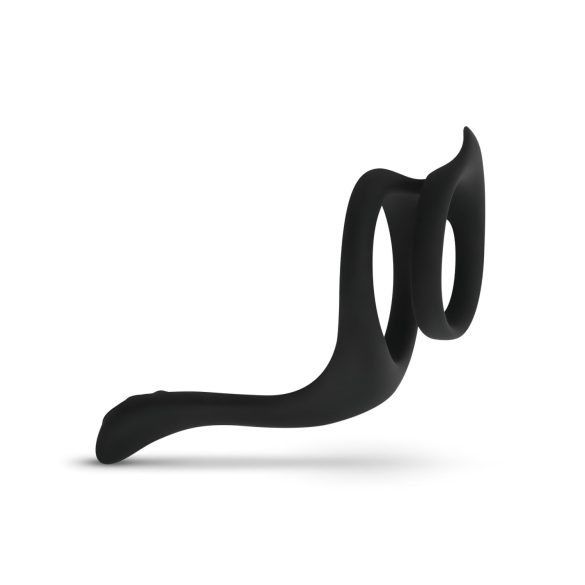Easytoys Pleasure Ring - fleksibilni prsten za penis i testise (crni)