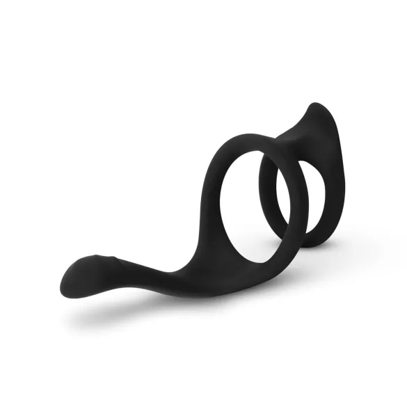 Easytoys - Prsten za penis i testise - fleksibilni silikon - crni