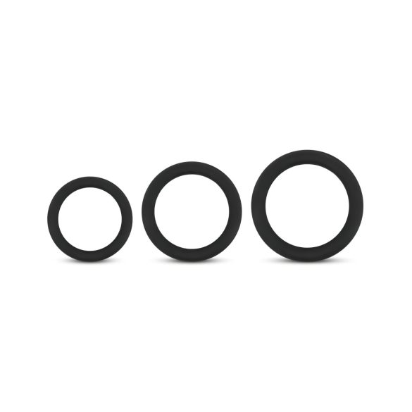 Easytoys Explore Ring - set od 3 penis prstena (crni)