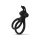 Easytoys Share Ring - Vibracijski prsten za penis i testise (crni)