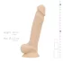 Real Fantasy Conrad - vibrátor s vakuumskom bazom - 20 cm - natur boja