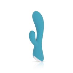   Cala Azul Martina - baterijski, vodootporni vibrator G-točke s klitorisnom rukom (plavi)