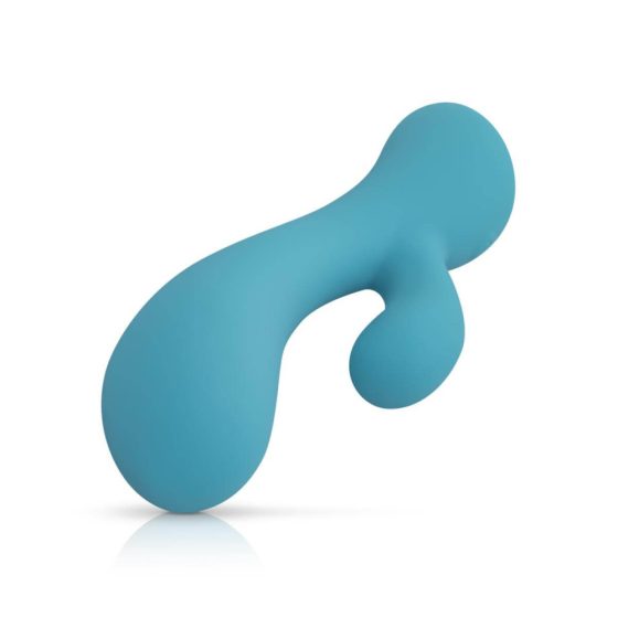 Cala Azul Martina - baterijski, vodootporni vibrator G-točke s klitorisnom rukom (plavi)