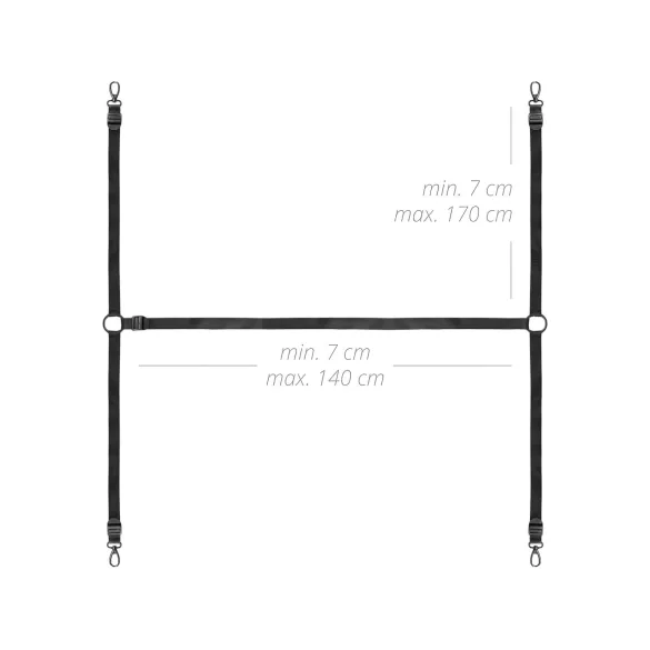 Bedroom Fantasies - set za vezanje za krevet - crna