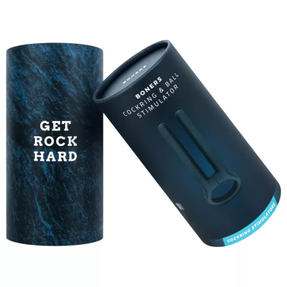 Boners - vibrirajući penis prsten i masažer testisa - akumulatorski - plavi