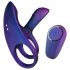 Hueman Infinity Ignite - vibracijski prsten za penis i testise (ljubičasta)
