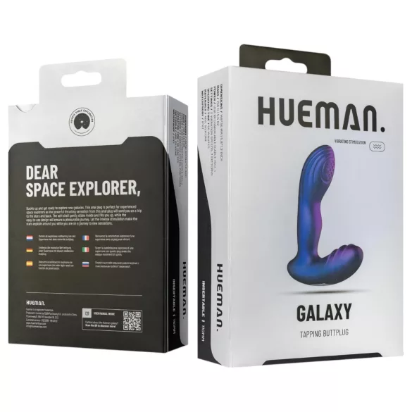 Hueman Galaxy - pulsirajući analni vibrator - ljubičasta