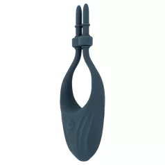 Boners - vibrirajući podesivi prsten za penis - plavi
