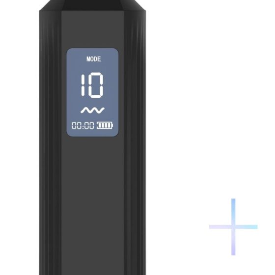 BLAQ - punjivi, digitalni stick vibrator (crni)