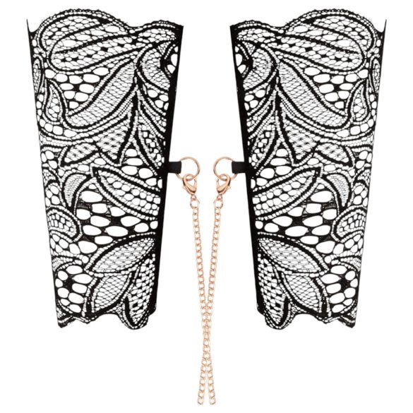 Rosy Gold - ogrlica i lisice za zapešća - crna