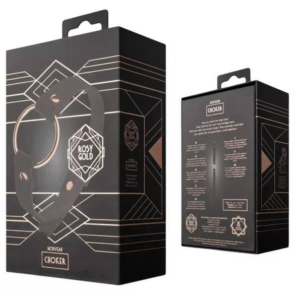 Rosy Gold - ovratnik za vrat - crna/ružičasto zlato