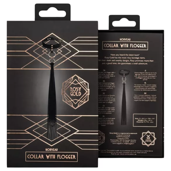 Rosy Gold - ovratnik i paddle - crna