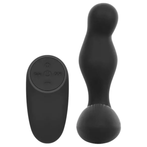 Easytoys Anal Collection - analni vibrator s daljinskim upravljačem - crni