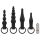 Easytoys - set analnih vibratora s baterijom - 4 dijela (crna)