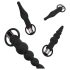 Easytoys - set analnih vibratora s baterijom - 4 dijela (crna)
