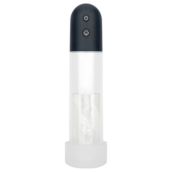 Boners - automatska penis pumpa masturbator (prozirno-crna)