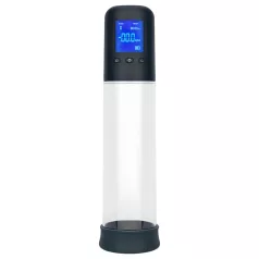   Boners - automatska penis pumpa s LCD zaslonom - prozirno/crna