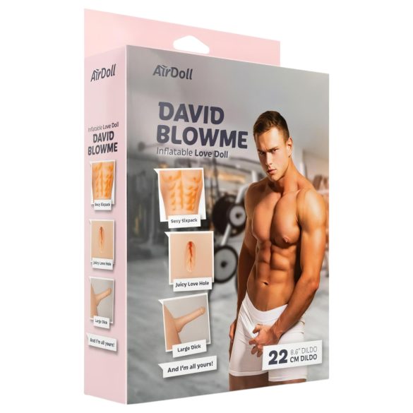 AirDoll David Blowme - napuhavajući gumeni dečko (prirodan)