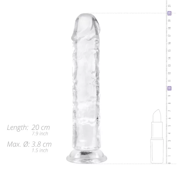 EasyToys - dildo od žele - 18 cm - prozirno