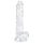 EasyToys - dildo s testisima - 17 cm - prozirni