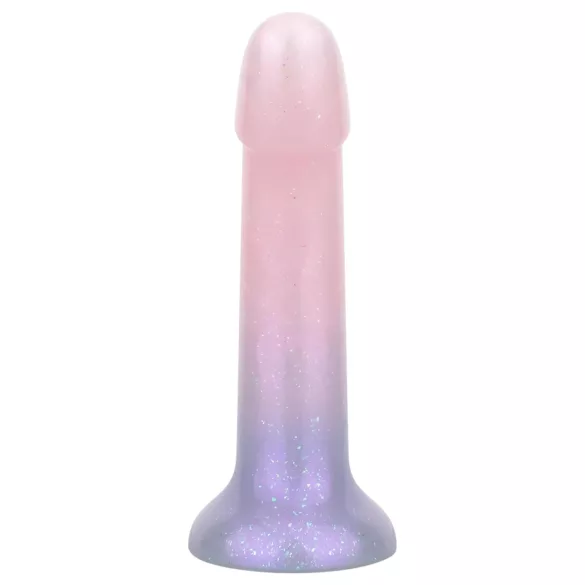 EasyToys - dildo sa šljokicama - 19 cm - roza