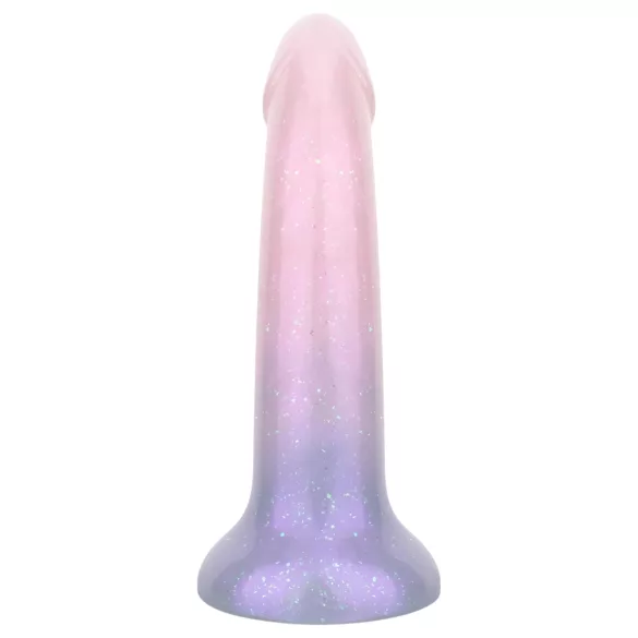 EasyToys - dildo sa šljokicama - 19 cm - roza