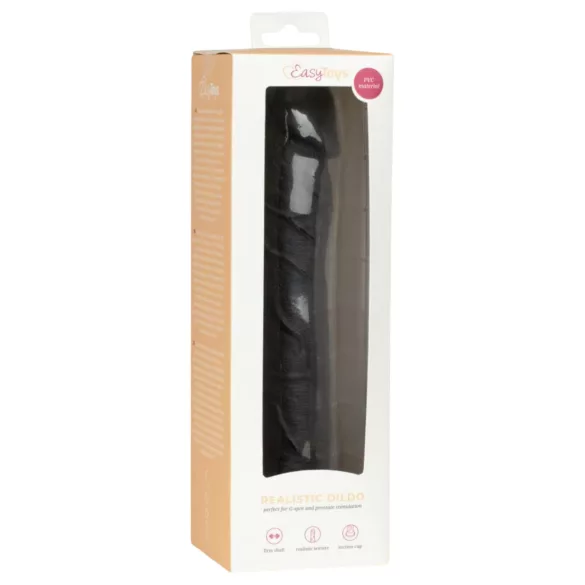 Easytoys - realistični dildo - 22,5 cm - crni